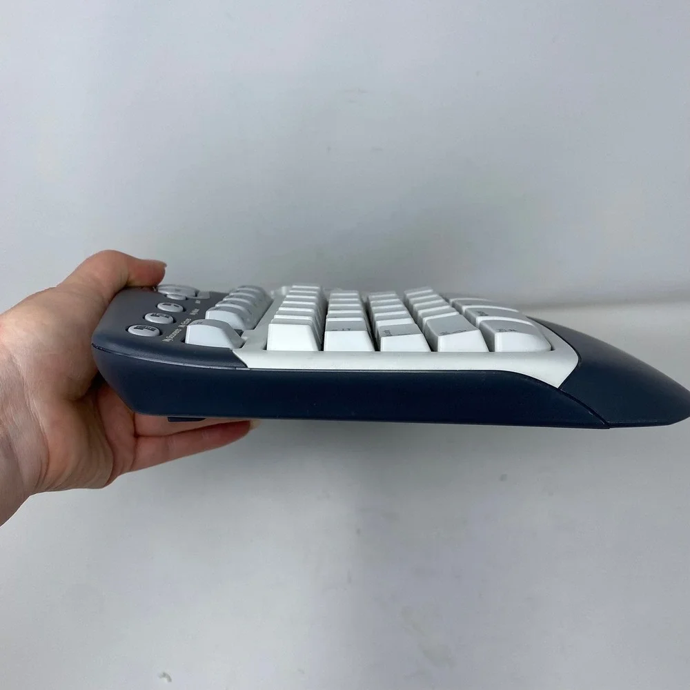 Vtg Microsoft Natural MultiMedia Keyboard 1.0A Navy Blue RT9470 Tested-Works